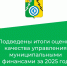 Подведены итоги оценки качества управления муниципальными финансами за 2025 год. - Белохолуницкий муниципальный район
